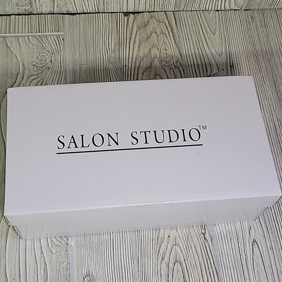 Salon Studio Slip On Metallic Wedge Shoes With Bow Womens Size 9 NEW - Picture 13 of 14